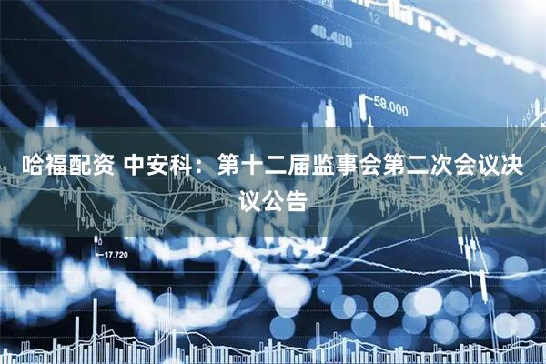 哈福配资 中安科：第十二届监事会第二次会议决议公告